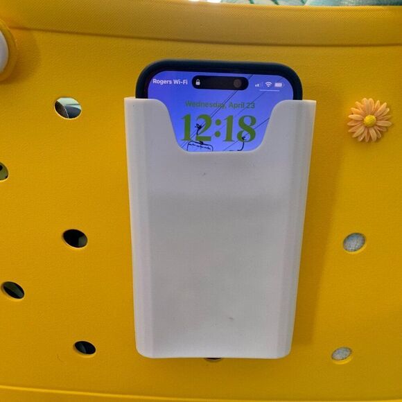 EVA bogg/croc bag phone holder accessory, mounts, velcro strap, soft no scratch - Picture 4 of 16